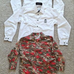 United Colors of Benetton Camouflage Jacket and White Shirts 3 Piece